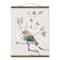 Colorful Bird On A Branch 16" x 20" Teak Hanging Canvas